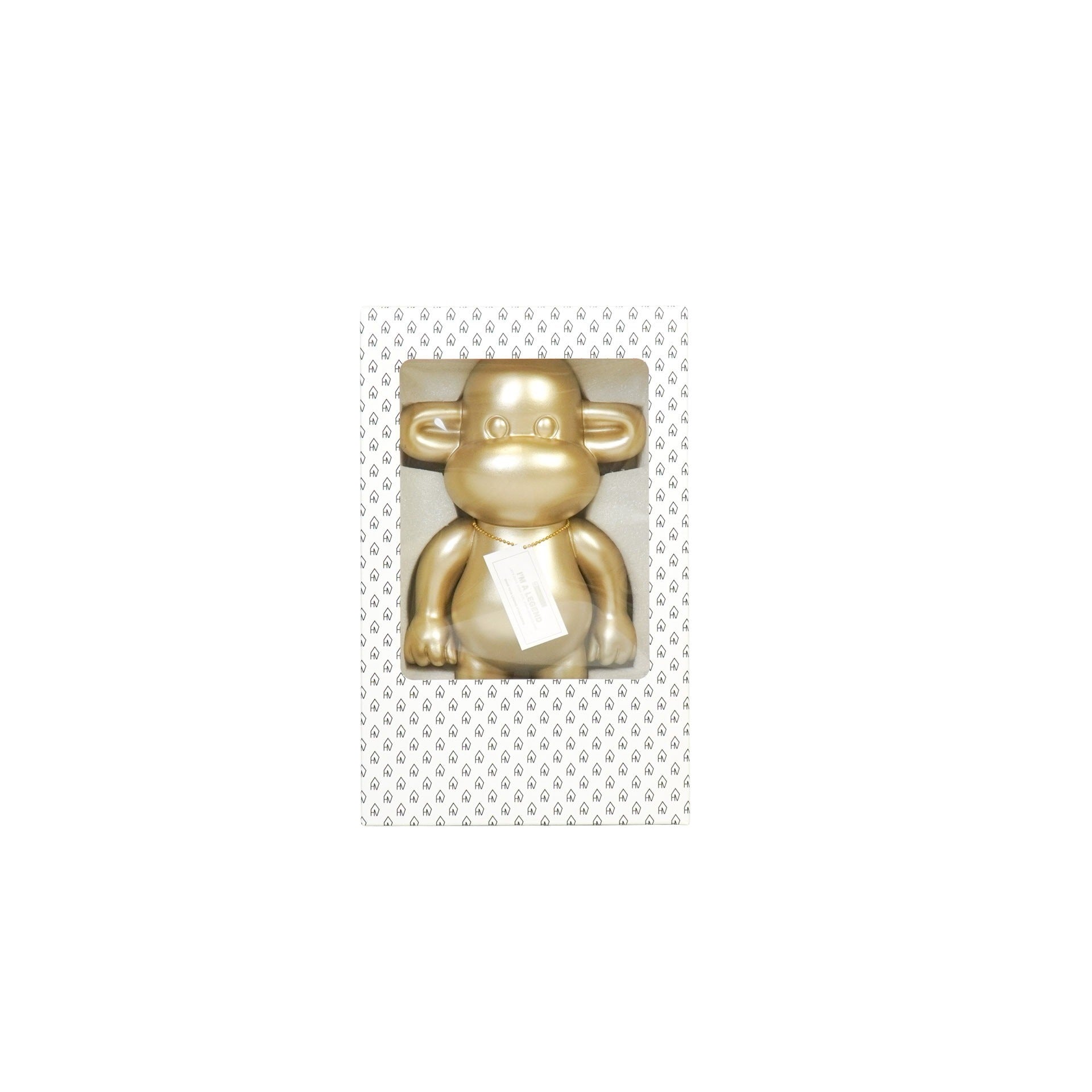 HOUSEVITAMIN APENBEELD THE LEGEND POLYRESIN GOUD 35 CM