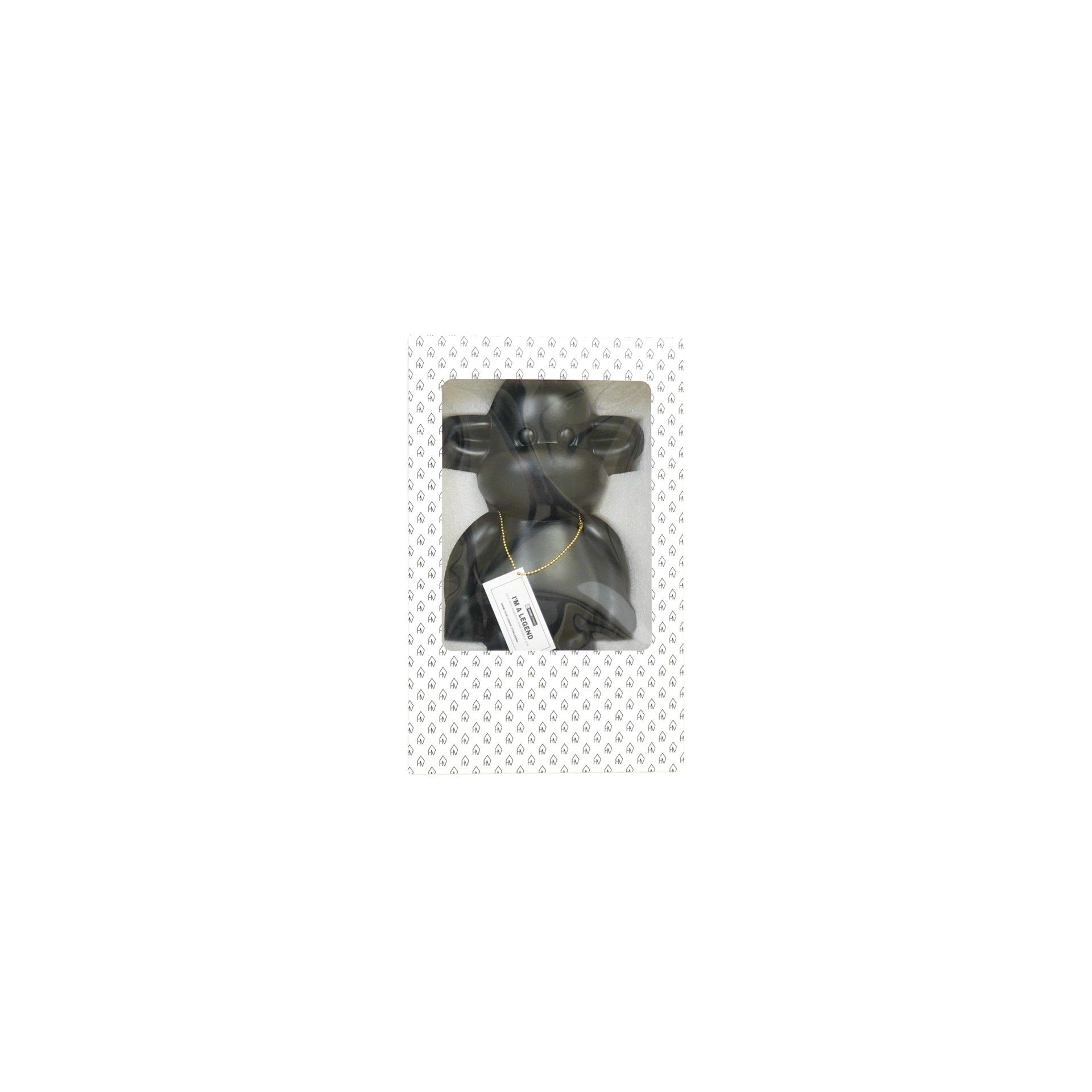 HOUSEVITAMIN APENBEELD THE LEGEND POLYRESIN ZWART 35 CM