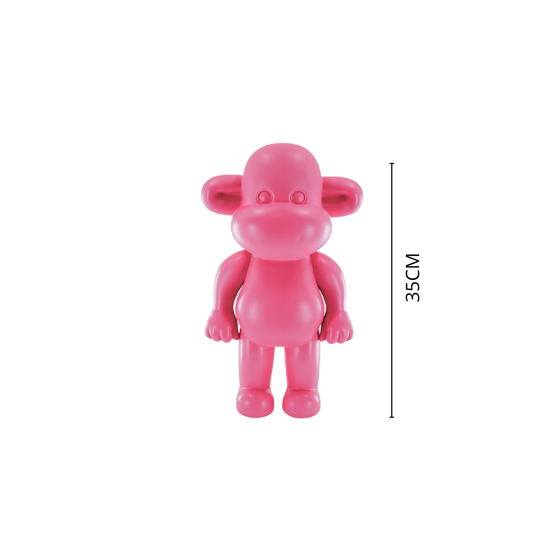 HOUSEVITAMIN BEELD THE LEGEND AAP POLYRESIN ROZE 35 CM