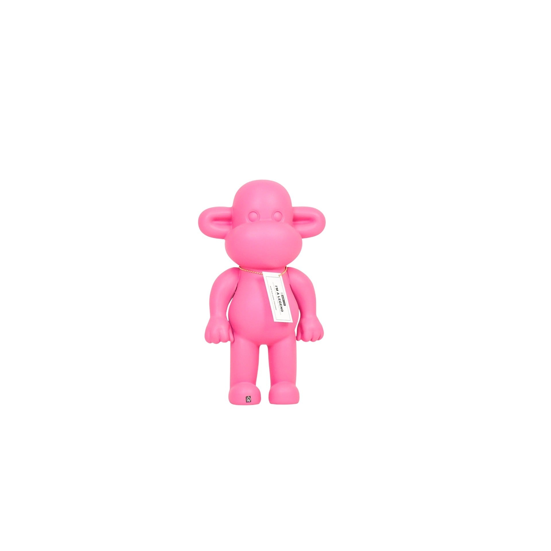 HOUSEVITAMIN BEELD THE LEGEND AAP POLYRESIN ROZE 35 CM