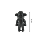 HOUSEVITAMIN APENBEELD THE LEGEND POLYRESIN ZWART 19 CM