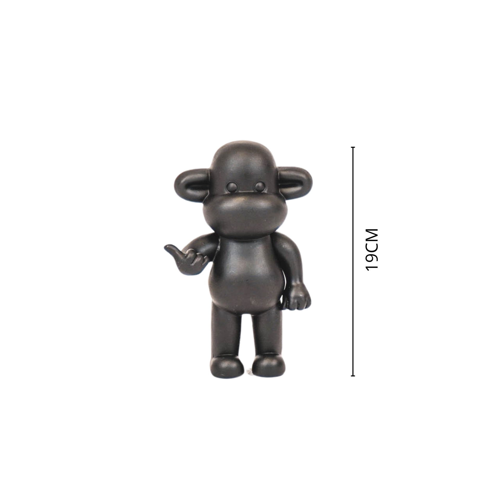 HOUSEVITAMIN APENBEELD THE LEGEND HANG LOOSE POLYRESIN ZWART 19 CM