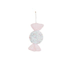 HOUSEVITAMIN KERSTHANGER CANDY ROND FOAM ROZE/GLITTER 28 CM