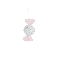 HOUSEVITAMIN KERSTHANGER CANDY ROND FOAM ROZE/GLITTER 28 CM