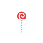 HOUSEVITAMIN DECORATIEVE LOLLY FOAM ROZE/ROOD 63 CM