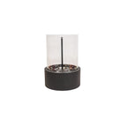 HOUSEVITAMIN TABLE BURNER ROUND METAL/GLASS BLACK 21X21X28 CM