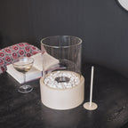 HOUSEVITAMIN TABLE BURNER ROUND SAND 21X21X28CM