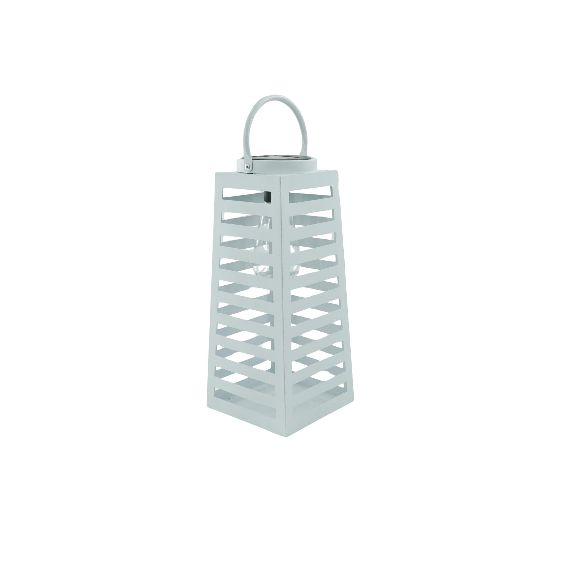 HOUSEVITAMIN LAMP LANTAARN SOLAR METAAL WIT 14X32,5CM