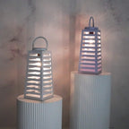 HOUSEVITAMIN LAMP LANTAARN SOLAR METAAL WIT 14X32,5CM