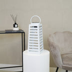 HOUSEVITAMIN LAMP LANTAARN SOLAR METAAL WIT 14X32,5CM