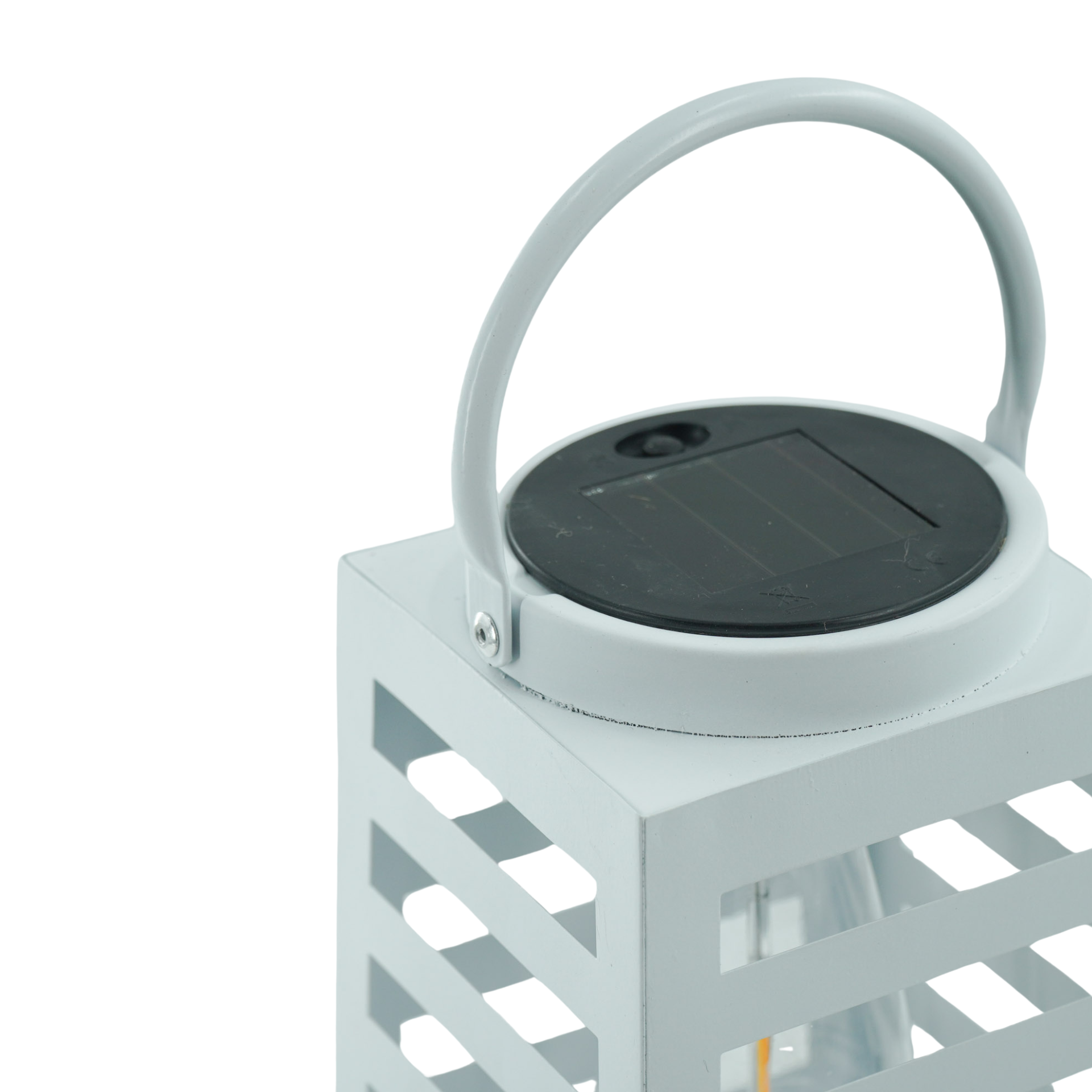 HOUSEVITAMIN LAMP LANTAARN SOLAR METAAL WIT 14X32,5CM