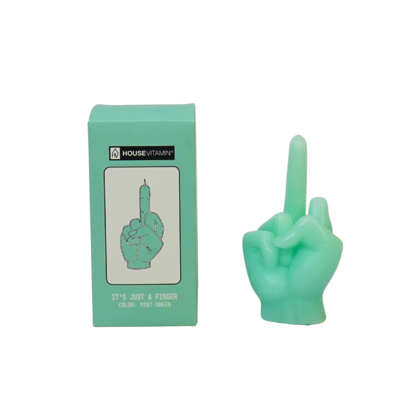 HOUSEVITAMIN FIGUURKAARS MIDDELVINGER WAS MINT 17 CM – 310 GRAM