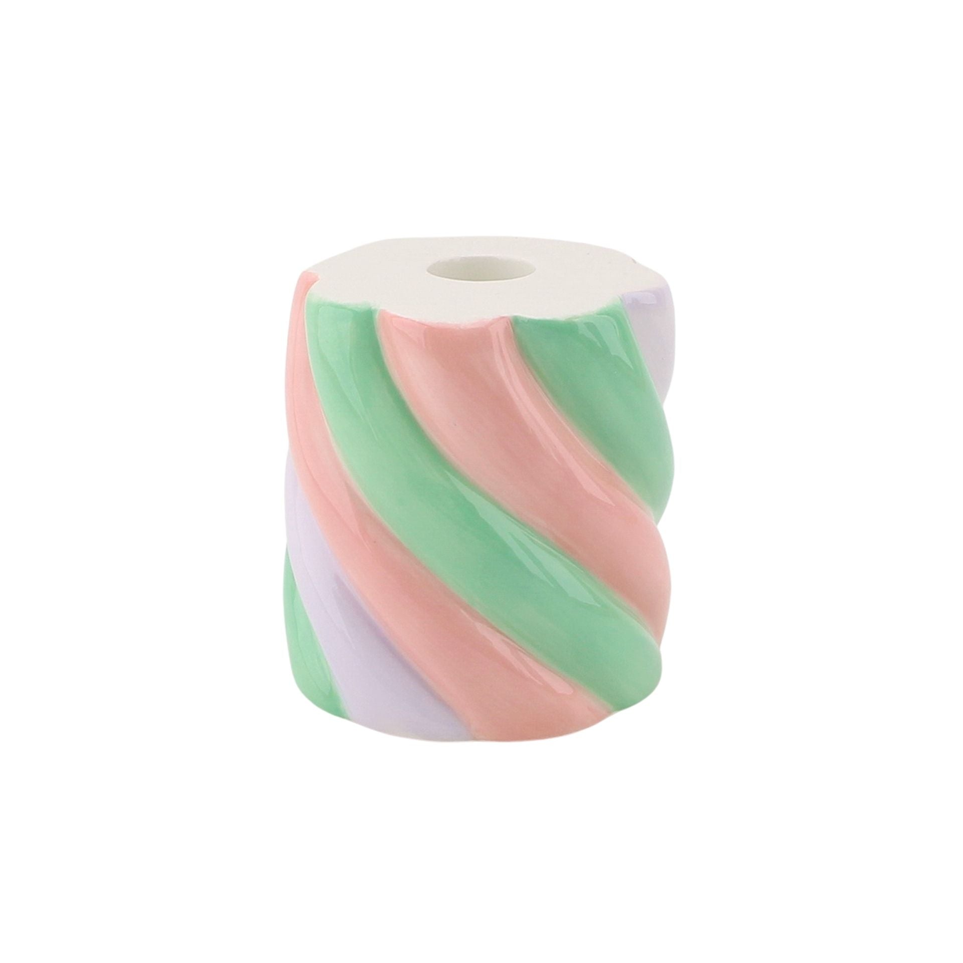 HOUSEVITAMIN KANDELAAR MARSHMALLOW DOLOMIET ROZE/MINT/LILA 9 CM