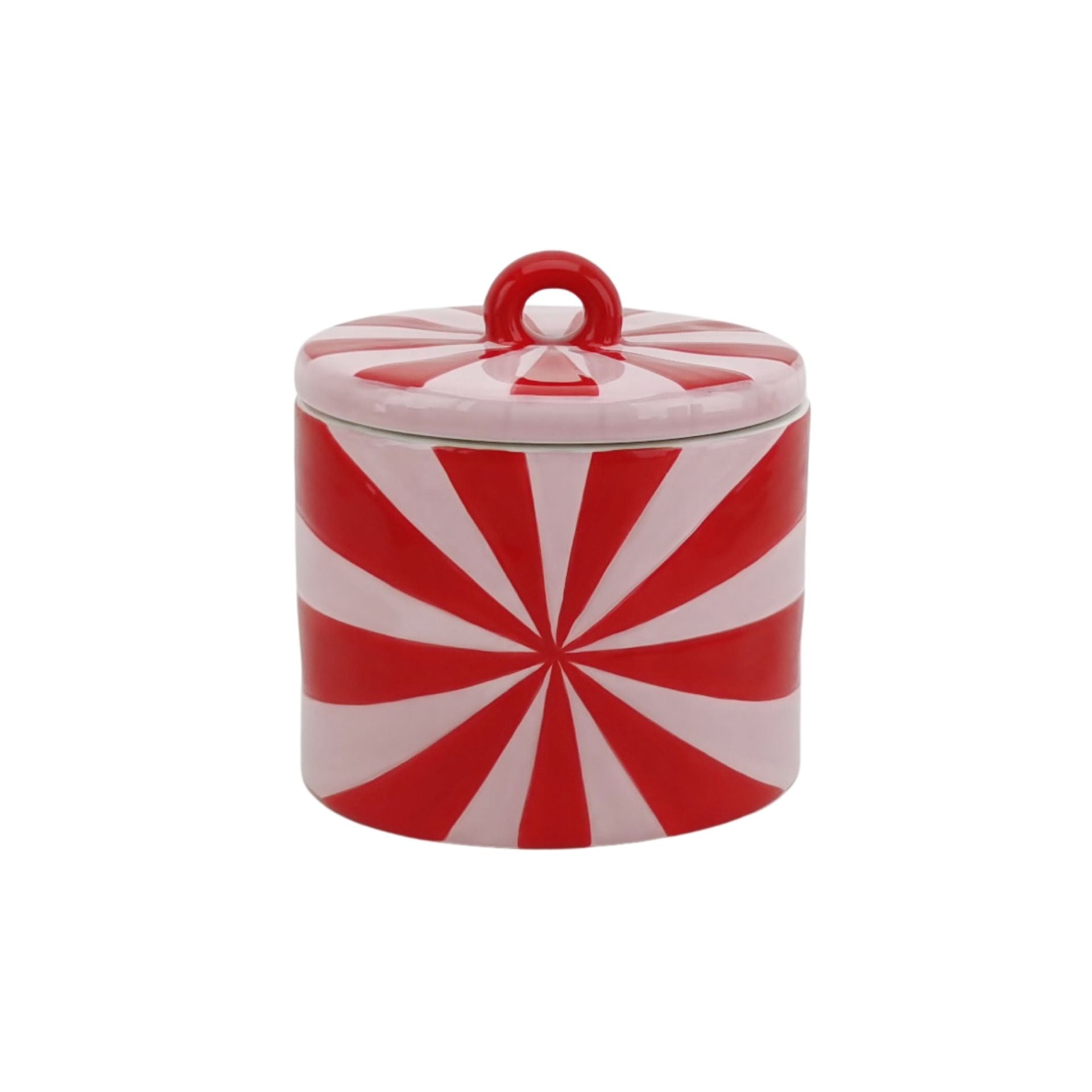 HOUSEVITAMIN DECORATIEVE POT SWIRL DOLOMIET ROOD/ROZE 11,5 CM