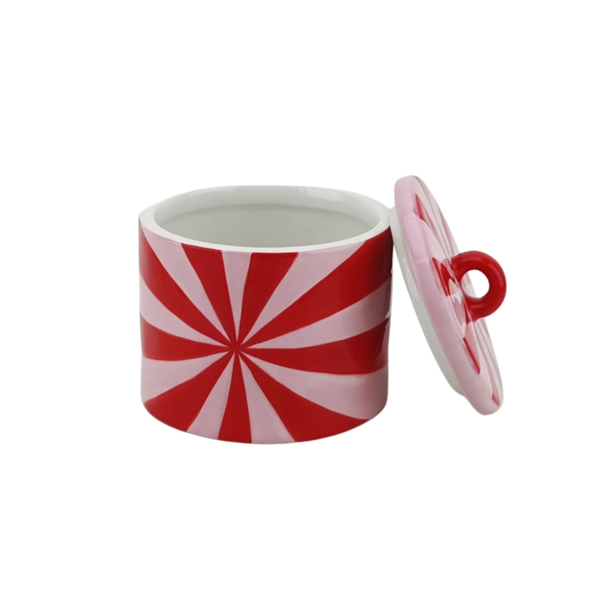 HOUSEVITAMIN DECORATIEVE POT SWIRL DOLOMIET ROOD/ROZE 11,5 CM