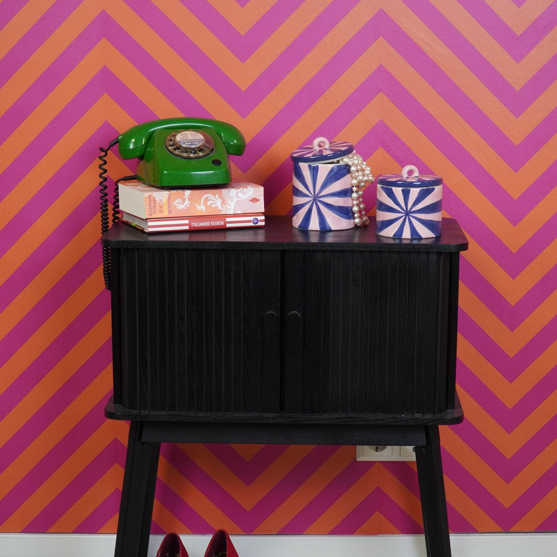 HOUSEVITAMIN DECORATIEVE POT SWIRL DOLOMIET BLAUW/ROZE 11,5 CM