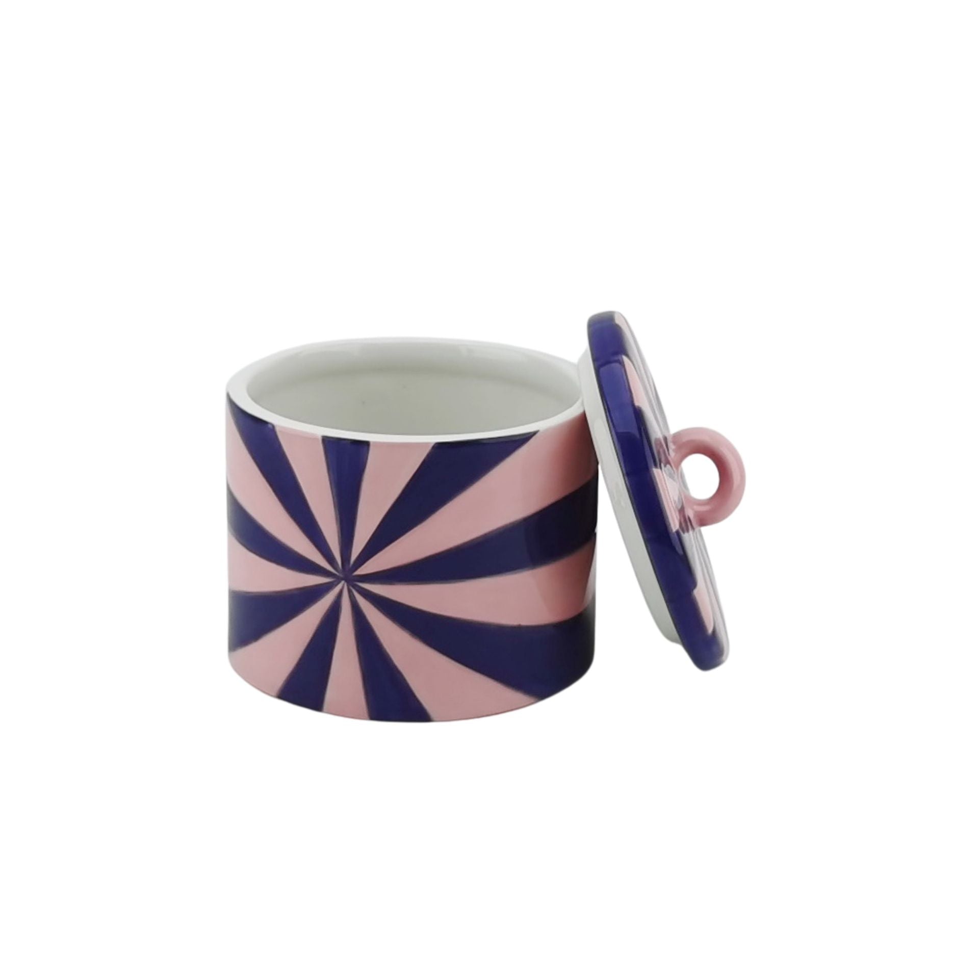 HOUSEVITAMIN DECORATIEVE POT SWIRL DOLOMIET BLAUW/ROZE 11,5 CM