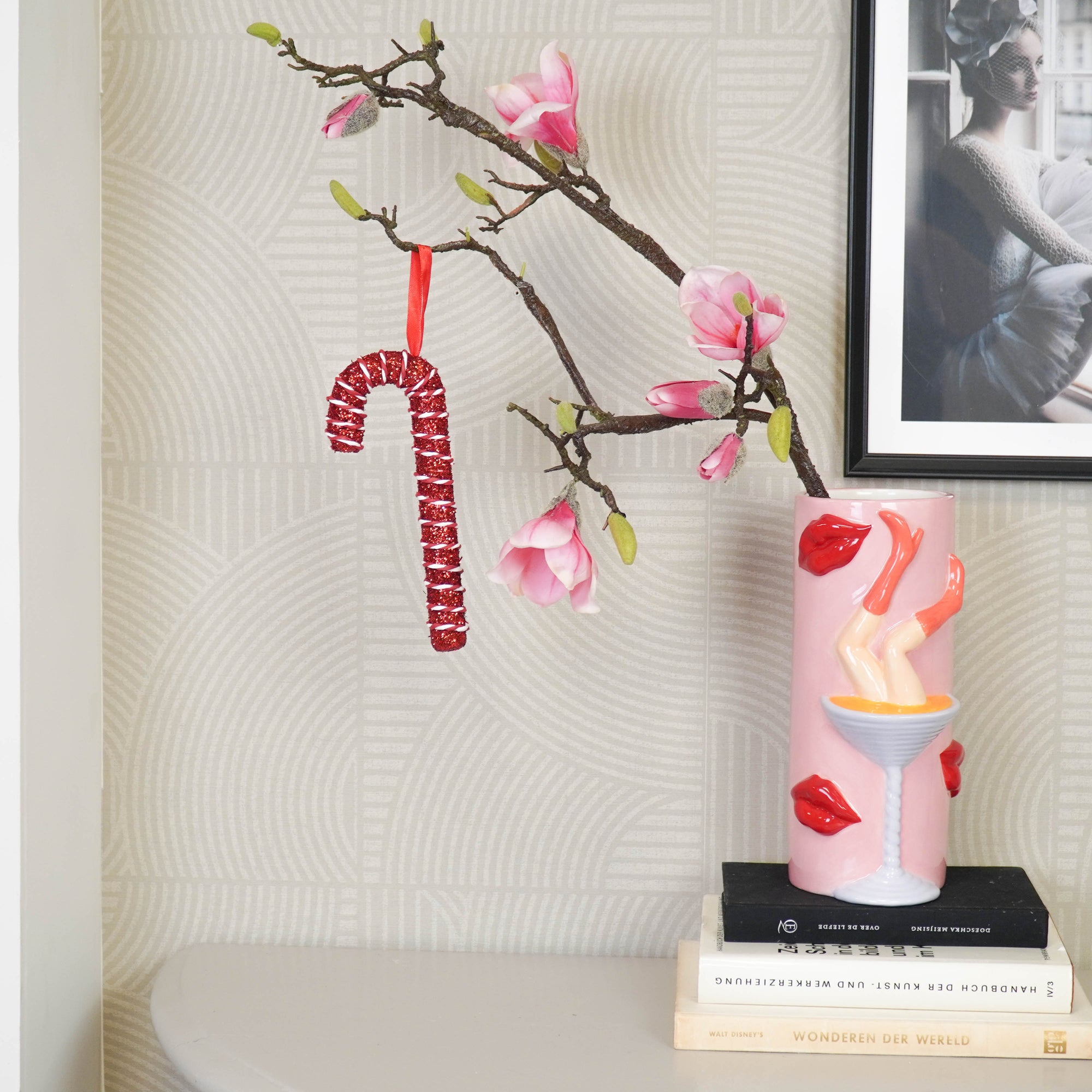 HOUSEVITAMIN DECORATIEVE ZUURSTOK FOAM ROOD 21 CM