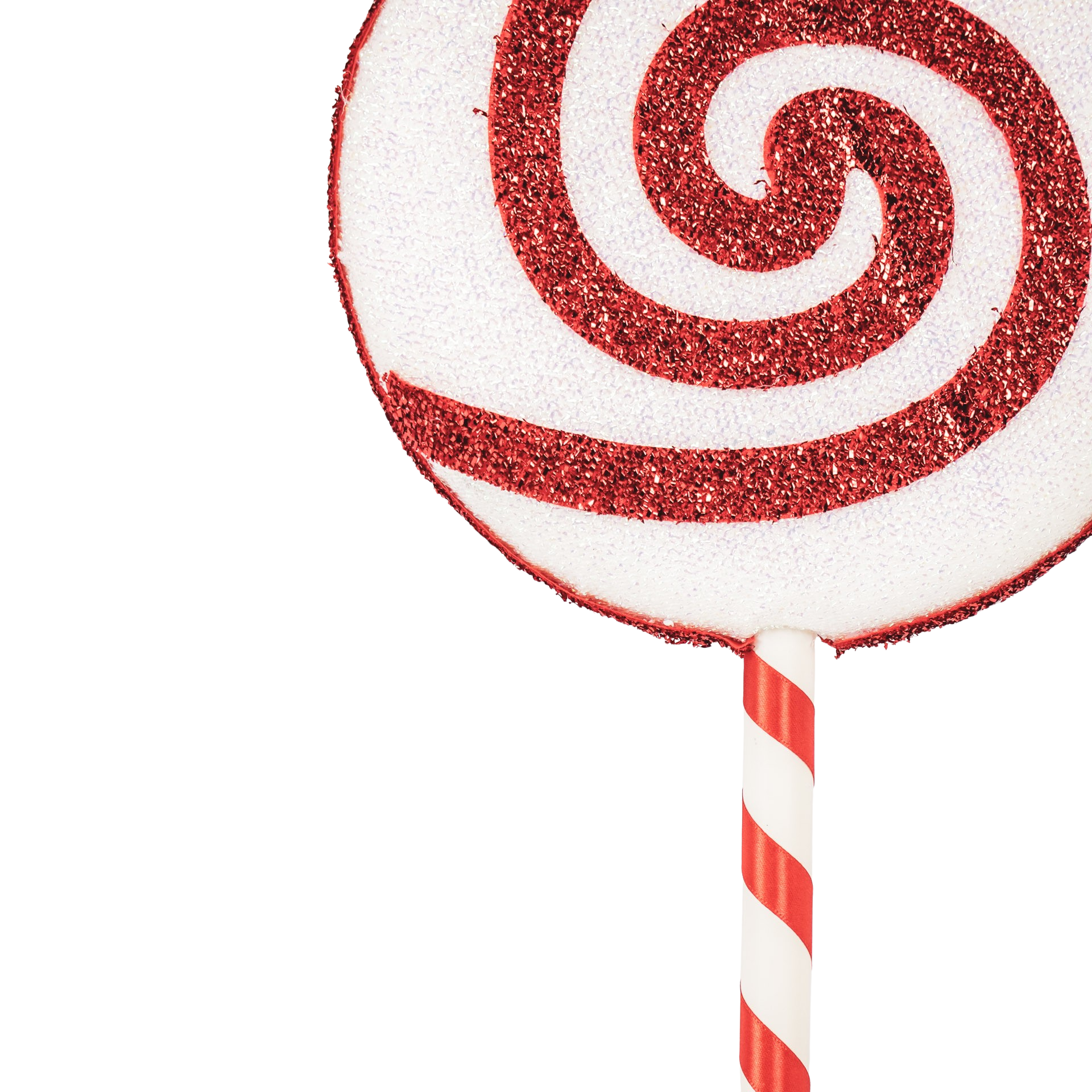 HOUSEVITAMIN DECORATIEVE LOLLY FOAM WIT/ROOD 63 CM