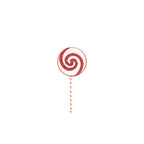HOUSEVITAMIN DECORATIEVE LOLLY FOAM WIT/ROOD 35 CM