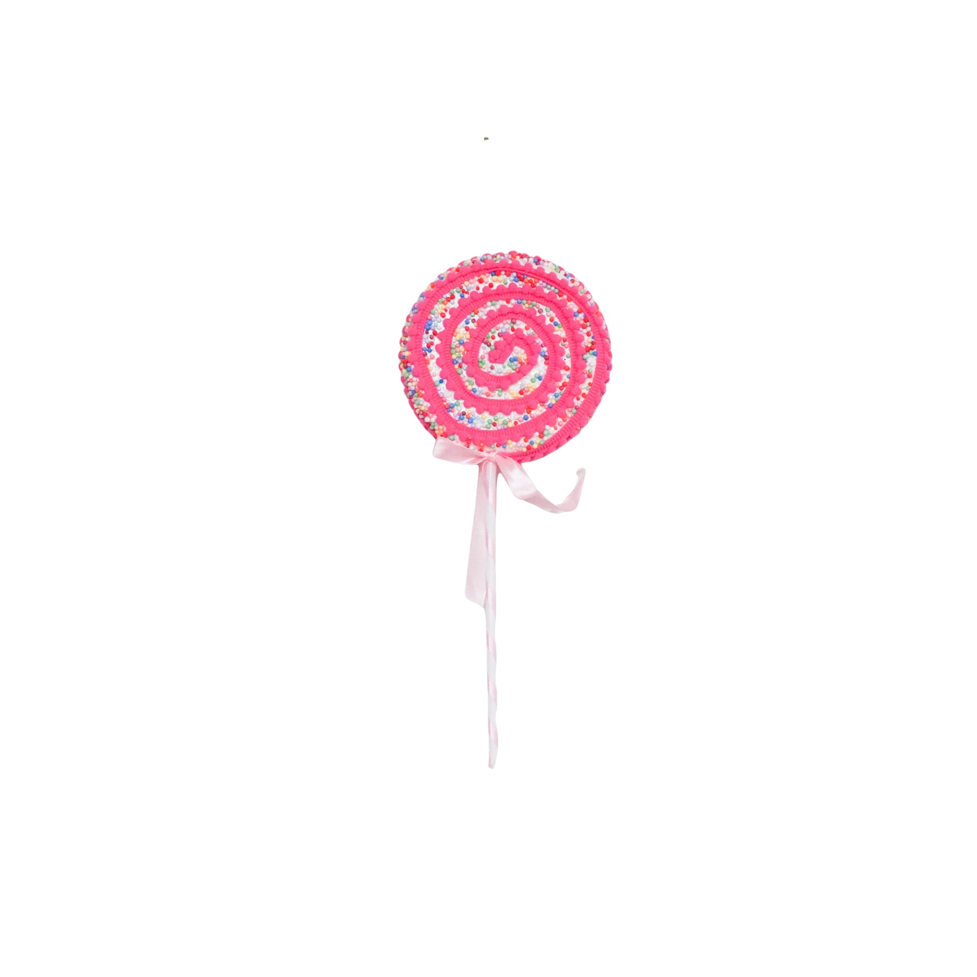 HOUSEVITAMIN DECORATIEVE LOLLY FOAM ROZE/GEEL 29 CM