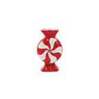 HOUSEVITAMIN VAAS TOFFEE CANDY KERAMIEK ROOD/WIT 20 CM