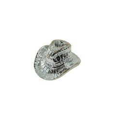 HOUSEVITAMIN KANDELAAR COWBOY HAT KERAMIEK ZILVER 13,5 CM