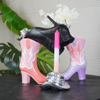 HOUSEVITAMIN KANDELAAR COWBOY HAT KERAMIEK ZILVER 13,5 CM