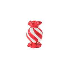 HOUSEVITAMIN KANDELAAR TOFFEE CANDY KERAMIEK ROOD/WIT 13 CM