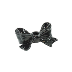 HOUSEVITAMIN KANDELAAR BOW KERAMIEK ZWART 18 CM
