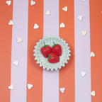 HOUSEVITAMIN DECORATIEVE SCHAAL PLEATED KERAMIEK MINT 15 CM