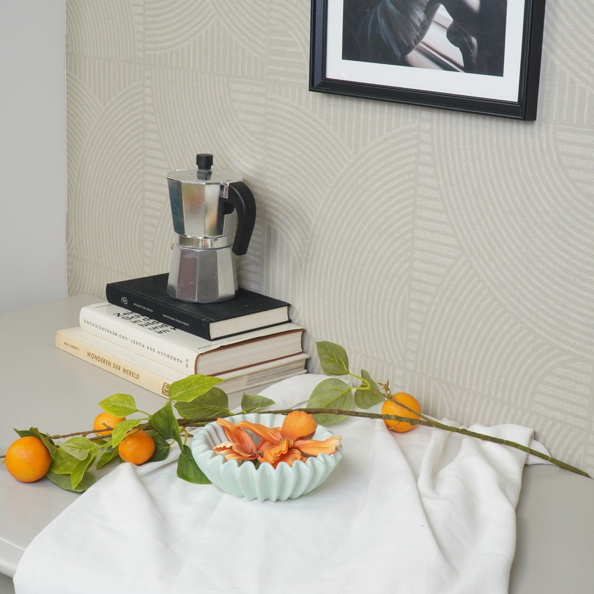 HOUSEVITAMIN DECORATIEVE SCHAAL PLEATED KERAMIEK MINT 15 CM