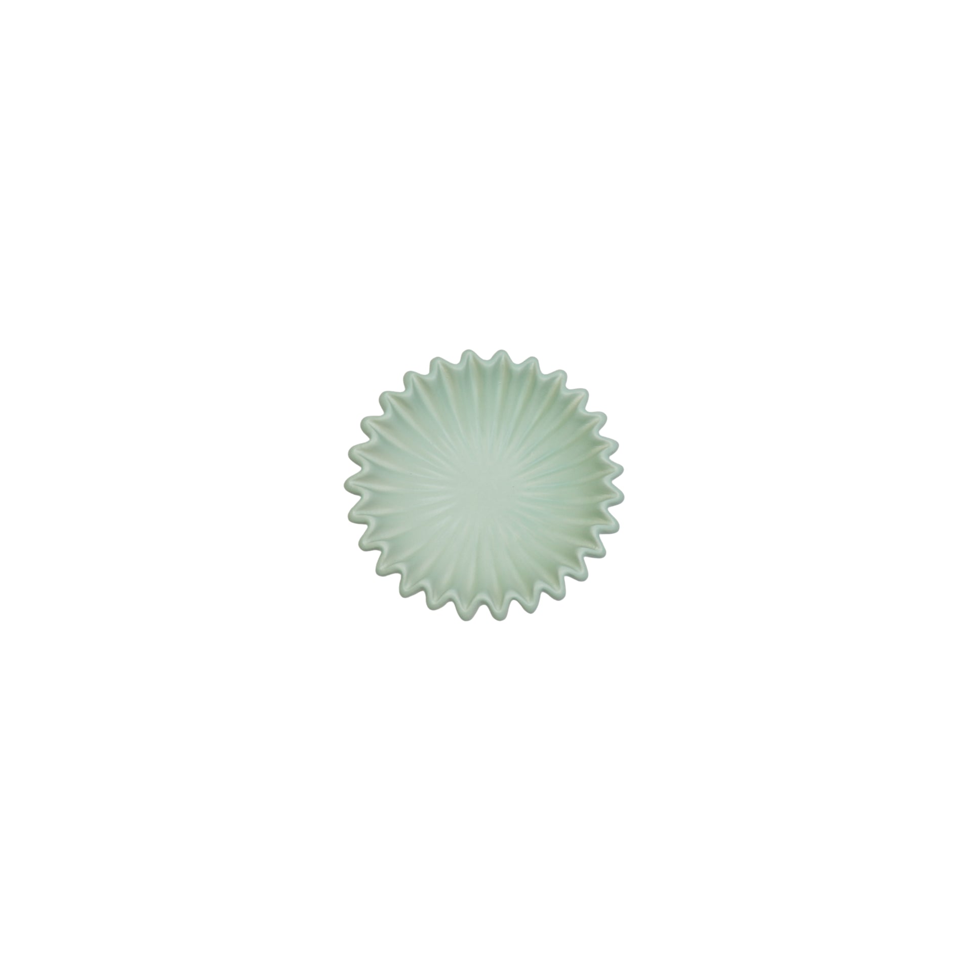 HOUSEVITAMIN DECORATIEVE SCHAAL PLEATED KERAMIEK MINT 15 CM