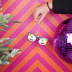 HOUSEVITAMIN KERSTHANGER DISCO ZONNEBRIL GLAS MULTICOLOR 13,5 CM