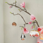 HOUSEVITAMIN KERSTHANGER CARAVAN GLAS WIT/ROOD 11,5 CM
