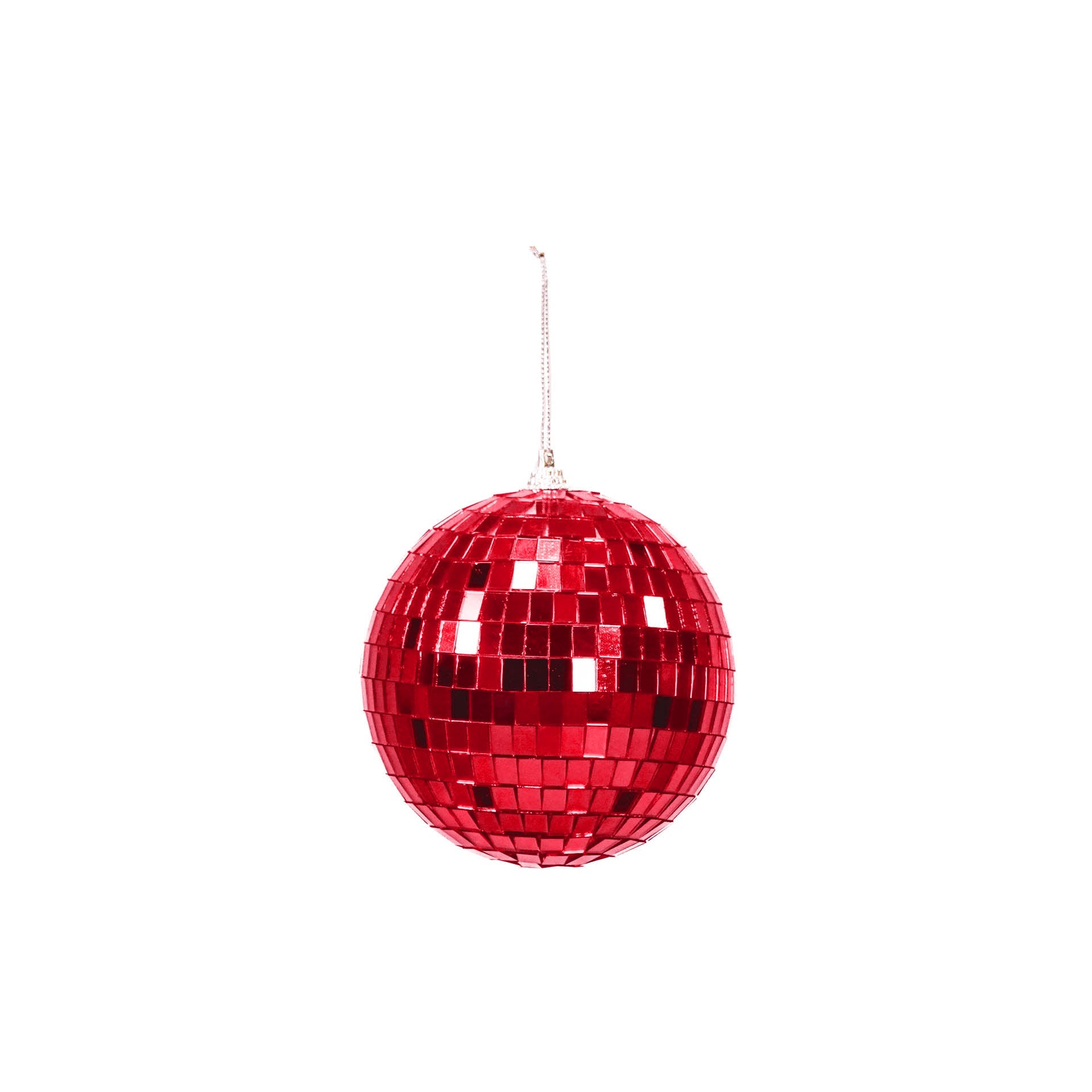 HOUSEVITAMIN KERSTHANGER DISCOBAL FOAM/GLAS ROOD 10 CM