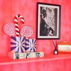 HOUSEVITAMIN BLOEMPOT SWIRL DOLOMIET BLAUW/ROZE 13 CM