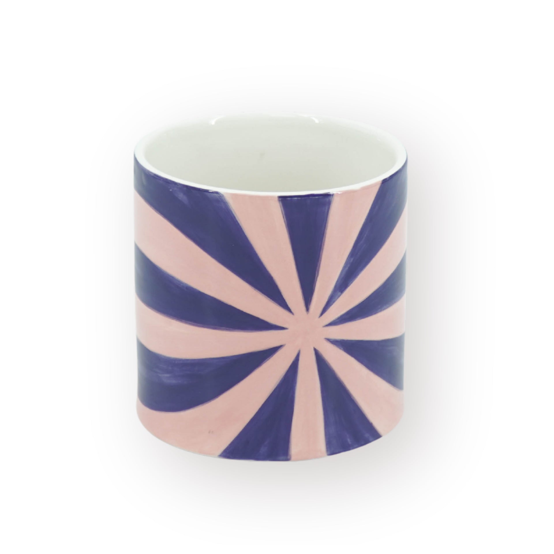 HOUSEVITAMIN BLOEMPOT SWIRL DOLOMIET BLAUW/ROZE 16 CM