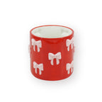 HOUSEVITAMIN BLOEMPOT BOW DOLOMIET ROZE/ROOD 13 CM