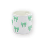 HOUSEVITAMIN BLOEMPOT BOW DOLOMIET LILA/MINT 13 CM