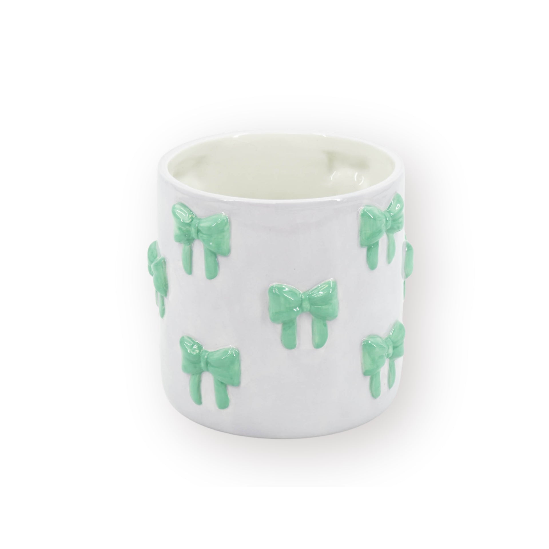 HOUSEVITAMIN BLOEMPOT BOW DOLOMIET LILA/MINT 13 CM