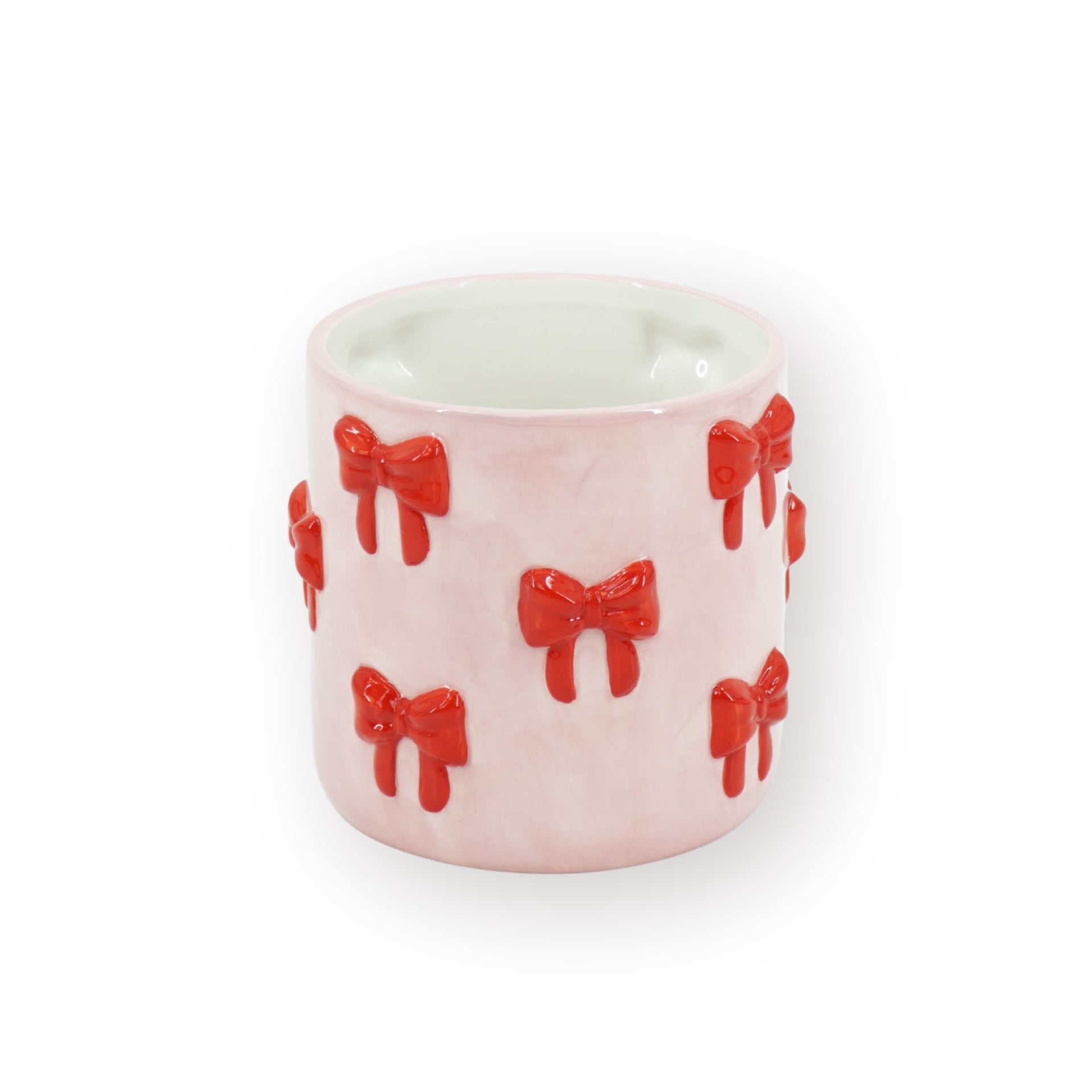 HOUSEVITAMIN BLOEMPOT BOW DOLOMIET LICHTROZE/ROOD 13 CM