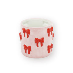 HOUSEVITAMIN BLOEMPOT BOW DOLOMIET LICHTROZE/ROOD 13 CM