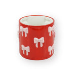 HOUSEVITAMIN BLOEMPOT BOW DOLOMIET ROZE/ROOD 16 CM