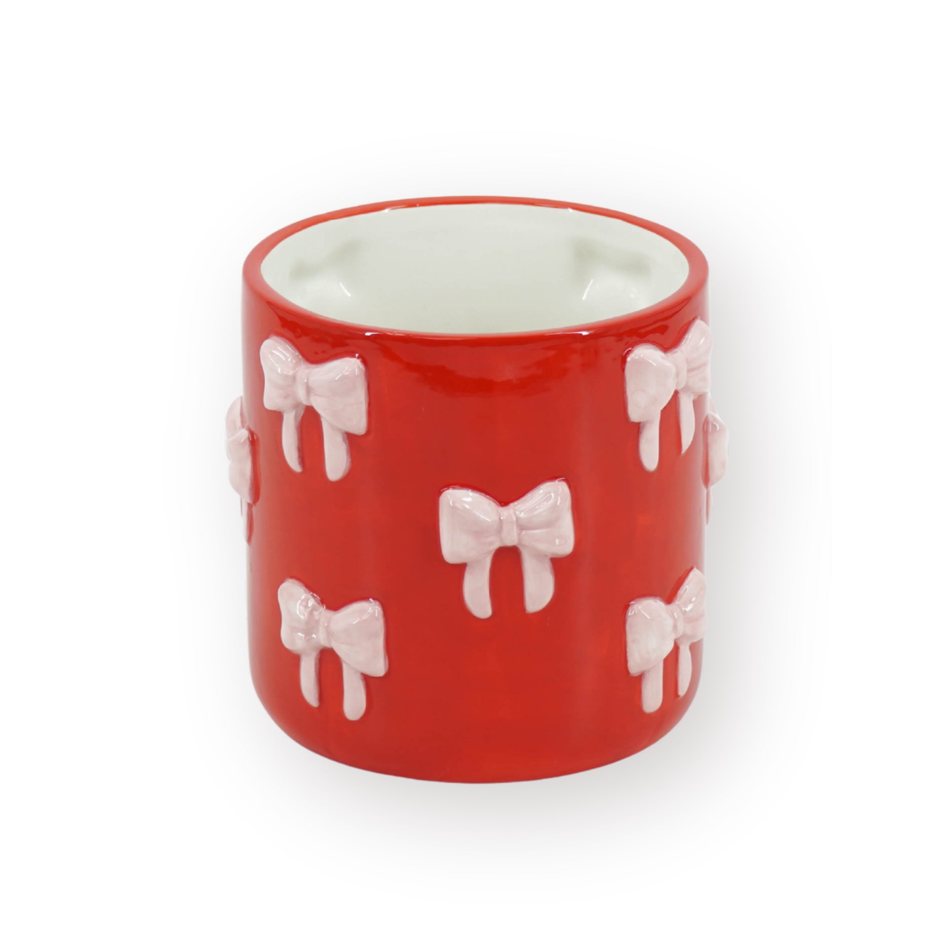 HOUSEVITAMIN BLOEMPOT BOW DOLOMIET ROZE/ROOD 16 CM