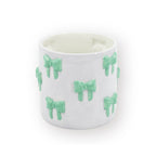 HOUSEVITAMIN BLOEMPOT BOW DOLOMIET LILA/MINT 16 CM