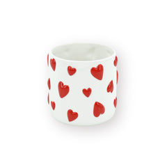 HOUSEVITAMIN BLOEMPOT HEARTS DOLOMIET WIT/ROOD 16 CM