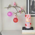 HOUSEVITAMIN KERSTBAL KUNSTSTOF ROZE 10 CM