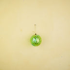 HOUSEVITAMIN KERSTBAL DIAMANTRELIËF KUNSTSTOF GROEN 10 CM