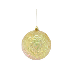 HOUSEVITAMIN KERSTBAL KUNSTSTOF GEEL 20 CM